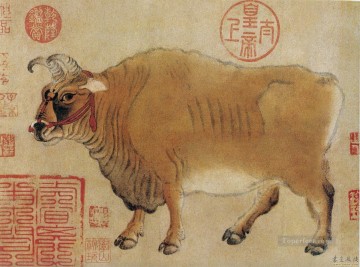 動物 Painting - 中国牛